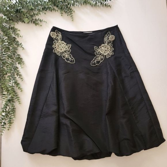 NEW Metro7 Black Embroidered Bubble Skirt - Picture 1 of 7